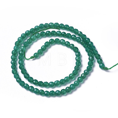 Natural Dyed & Heated Green Onyx Agate Beads Strands G-F596-12B-2mm-1