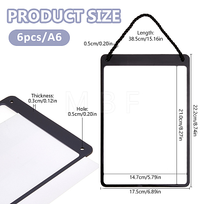 Erasable PVC Hanging Price Tags with Rope CDIS-WH0021-069B-01-1