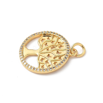 Brass Micro Pave Cubic Zirconia Pendants KK-S337-07G-A-1