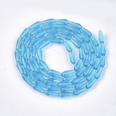 Transparent Glass Beads Strands X-GLAA-T009-004B-1