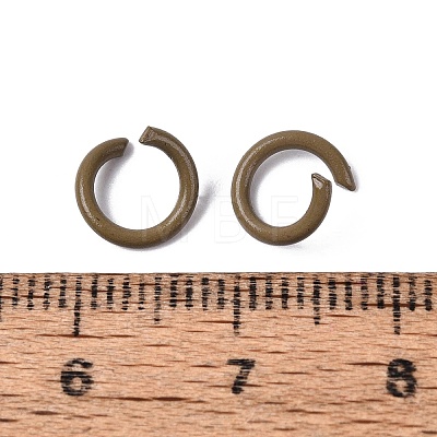 Spray Painted Iron Open Jump Rings IFIN-T017-04B-04-1