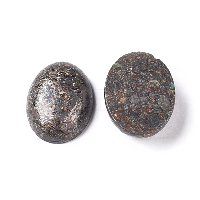 Assembled Synthetic Bronzite and Pyrite Cabochons G-D0006-G01-03-1