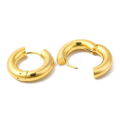 Brass Huggie Hoop Earrings EJEW-P228-05A-G-1