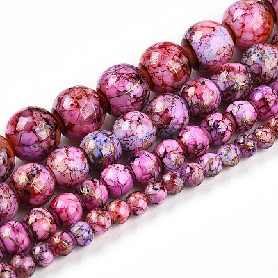 Baking Paint Glass Beads X1-DGLA-N003-6mm-B03-1