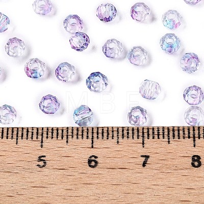 Baking Paint Electroplate Transparent Glass Seed Beads SEED-N006-07E-1