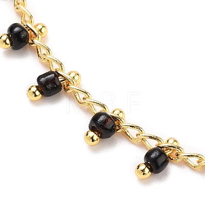 Glass Charm Bracelets BJEW-JB05600-02-1