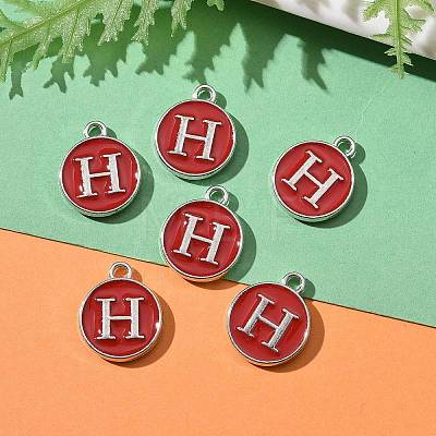 Platinum Plated Alloy Enamel Charms LS-ENAM-S118-03H-P-1