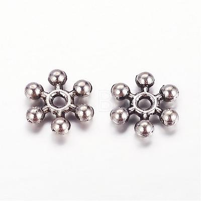 Tibetan Style Alloy Spacer Beads TIBEB-1171-AS-FF-1