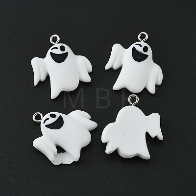 Halloween Themed Opaque Resin Pendants X-RESI-CJC0006-028C-1