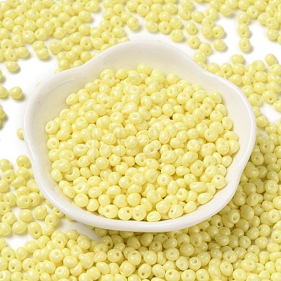 6/0 Opaque Baking Paint Glass Seed Beads SEED-M012-02A-19-1