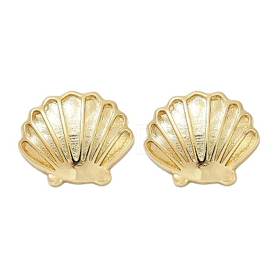 Brass Stud Earrings EJEW-R032-02G-1