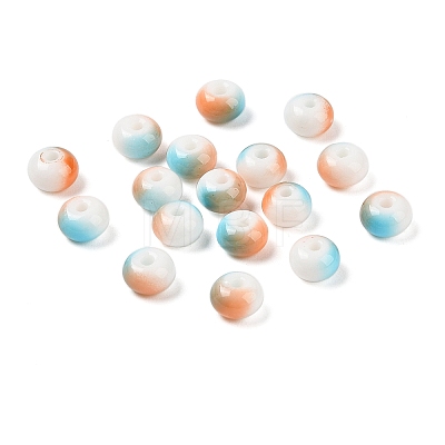 Opaque Spray Painted Glass Beads X1-GLAA-G118-01M-1