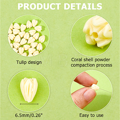 150pcs Shell Pikake Flower Beads FIND-HS0001-07-1