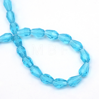 Transparent Glass Bead Strands GLAA-R168-8x11-01C-1