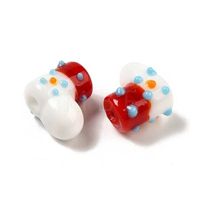 Handmade Lampwork Bumpy Beads Strands LAMP-U001-01E-1-1