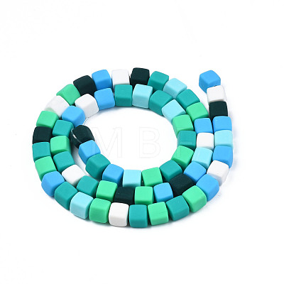 Handmade Polymer Clay Beads Strands CLAY-S092-76B-1