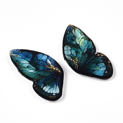 Epoxy Resin Butterfly Wings Cabochons CRES-N035-02F-1