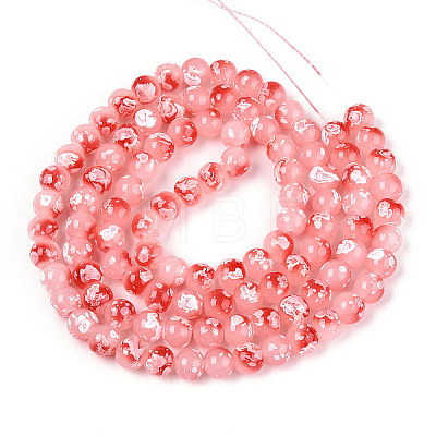 Baking Paint Glass Beads Strands DGLA-N015-8mm-03-1