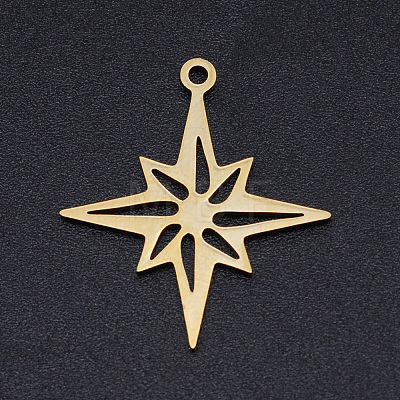 201 Stainless Steel Laser Cut Pendants STAS-S105-T898-2-1