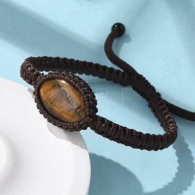 Natural Tiger Eye Beads Bracelets BJEW-H626-02-10-1