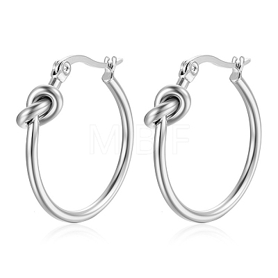 Non-Tarnish 304 Stainless Steel Hoop Earrings PW-WG43470-02-1