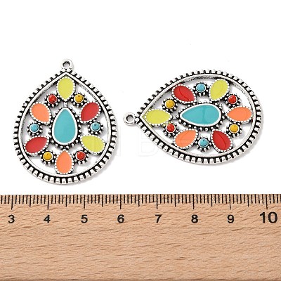 Bohemia Tibetan Style Alloy & Enamel & Acrylic Pendants LS-FIND-T074-02AS-1