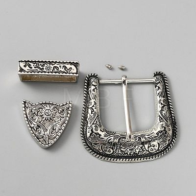 Belt Alloy Buckle Sets DIY-WH0043-85AS-03-1