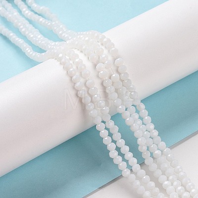 Imitation Jade Glass Bead Strands GLAA-F001-3x2mm-10-1