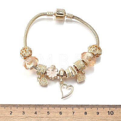 Alloy Enamel European Beads Charm Bracelets BJEW-F495-07G-1