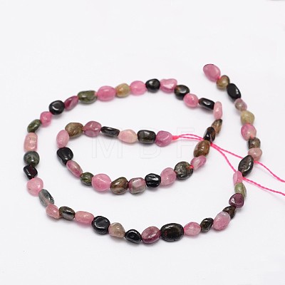 Nuggets Natural Tourmaline Beads Strands X-G-N0164-06-1