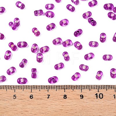 Baking Paint Transparent Glass Seed Beads SEED-N006-05G-1