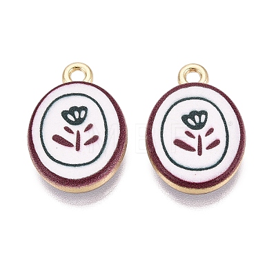 Valentine's Day Printed Alloy Pendants PALLOY-SZC0008-05E-1
