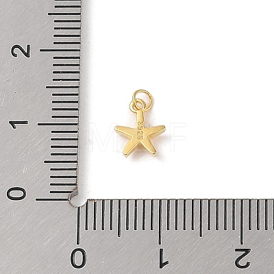 925 Sterling Silver Starfish Charms STER-K181-04G-1