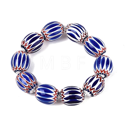 Handmade Millefiori Glass Barrel Beads LA-N002-18E-1
