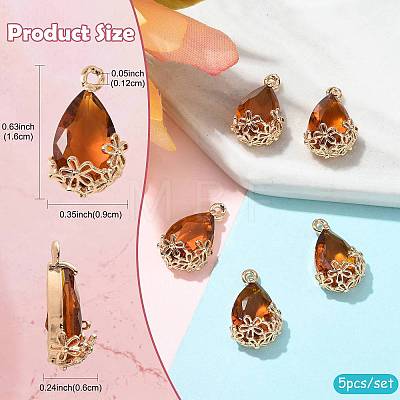Transparent Glass Pendants GLAA-FZ0001-02H-1