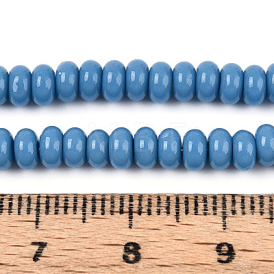 Opaque Spray Painted Glass Beads GLAA-ZX008-4mm-18V-1