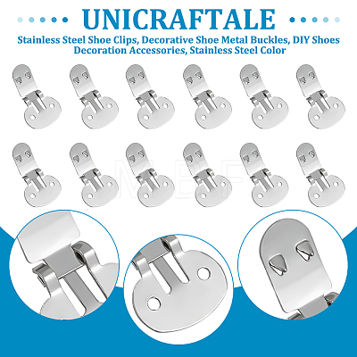 Unicraftale 40Pcs Stainless Steel Shoe Clips STAS-UN0052-92-1