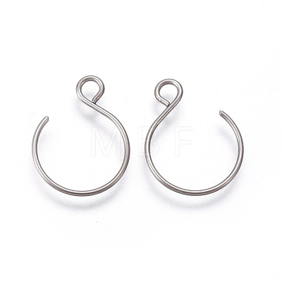 304 Stainless Steel Earring Hooks STAS-O119-10P-B-1