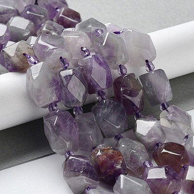 Natural Amethyst Beads Strands G-C182-19-01-1