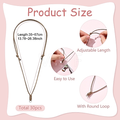 30Pcs Waxed Polyester Cord Necklaces Making NJEW-YW00015-01-1