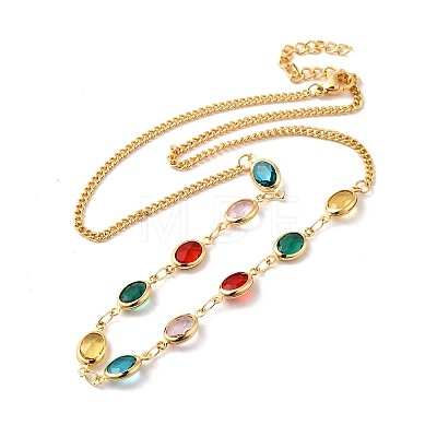 304 Stainless Steel Curb Chain Necklaces NJEW-V009-01G-1