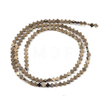 Electroplated Synthetic Non-magnetic Hematite Beads Strands G-J211-A03-01-1