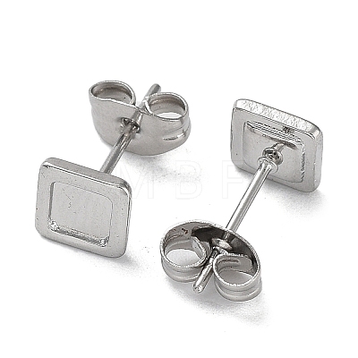 304 Stainless Steel Stud Earrings Findings STAS-M323-14P-1