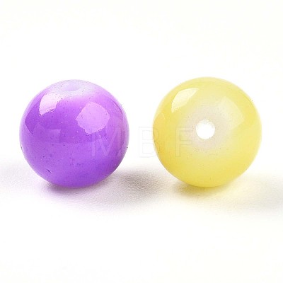 Baking Painted Glass Beads DGLA-Q020-8mm-M01-1