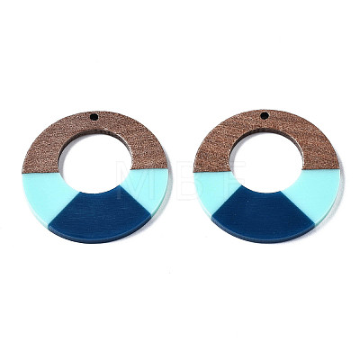 Resin & Walnut Wood Pendants RESI-S389-068A-A03-1
