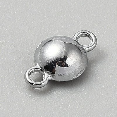 Faceted Glass Flat Round Connector Charms FIND-WH20042-56F-1