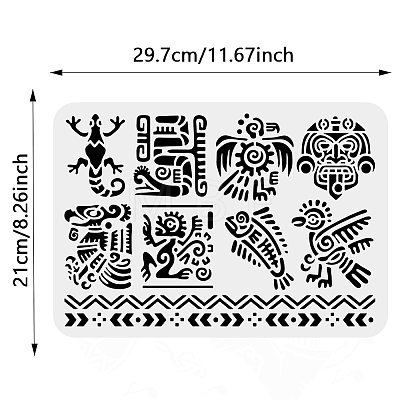 PET Hollow Out Drawing Painting Stencils DIY-WH0422-0027-1
