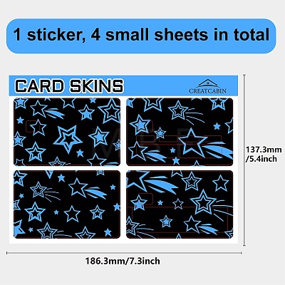 PVC Plastic Waterproof Card Stickers DIY-WH0432-049-1