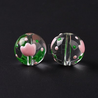 Transparent Glass Beads LAMP-B021-03B-18-1