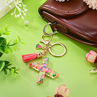 Fruit Series Letter Resin Keychains KEYC-TAC0033-02X-1